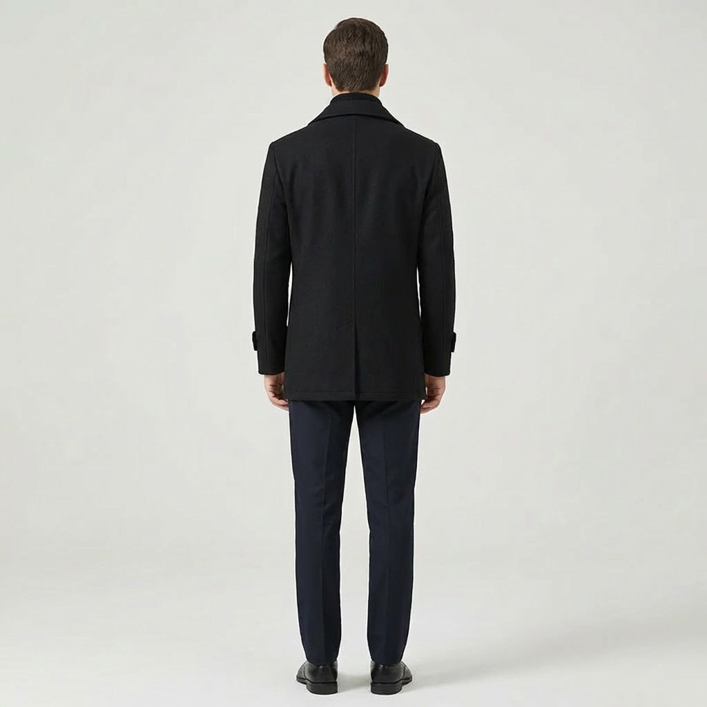 Michael | Men’s Elegant Winter Long Button Overcoat